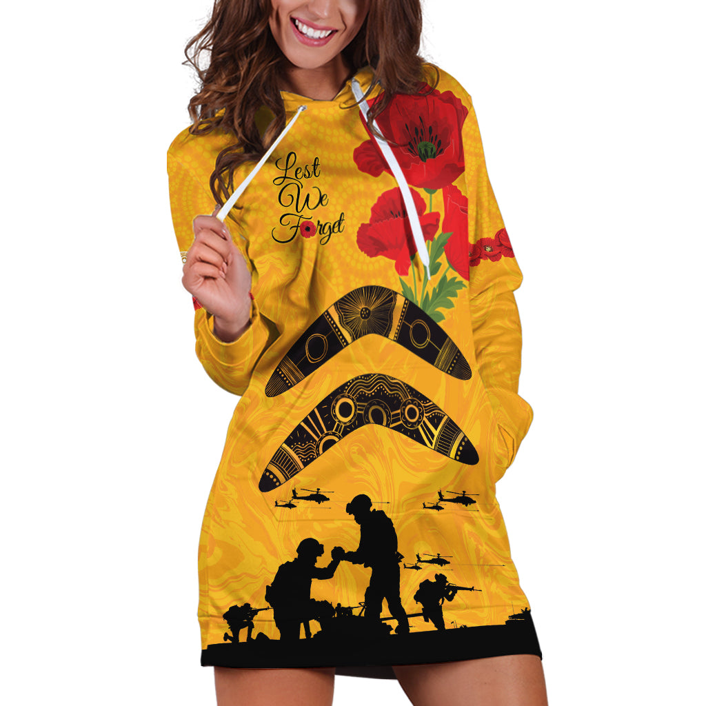 Australia Matildas Soccer ANZAC Custom Hoodie Dress Gallipoli Soldier With Aboriginal Dots Art - Vibe Hoodie Shop
