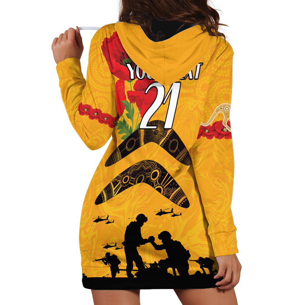 Australia Matildas Soccer ANZAC Custom Hoodie Dress Gallipoli Soldier With Aboriginal Dots Art - Vibe Hoodie Shop