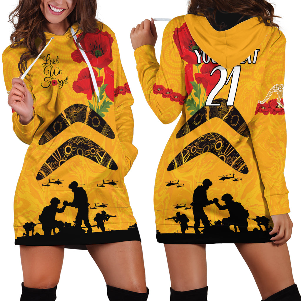 Australia Matildas Soccer ANZAC Custom Hoodie Dress Gallipoli Soldier With Aboriginal Dots Art - Vibe Hoodie Shop