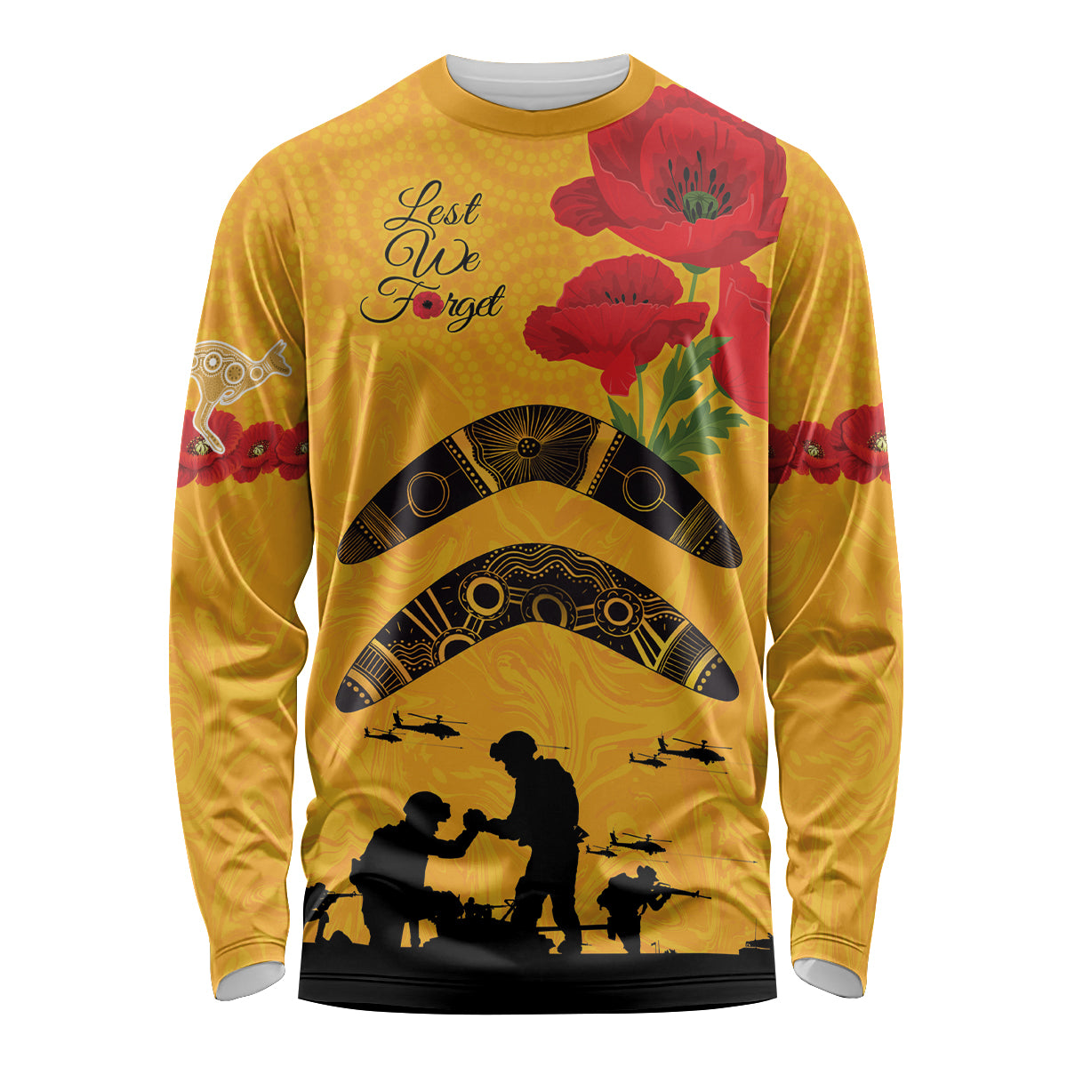 Australia Matildas Soccer ANZAC Custom Long Sleeve Shirt Gallipoli Soldier With Aboriginal Dots Art - Vibe Hoodie Shop