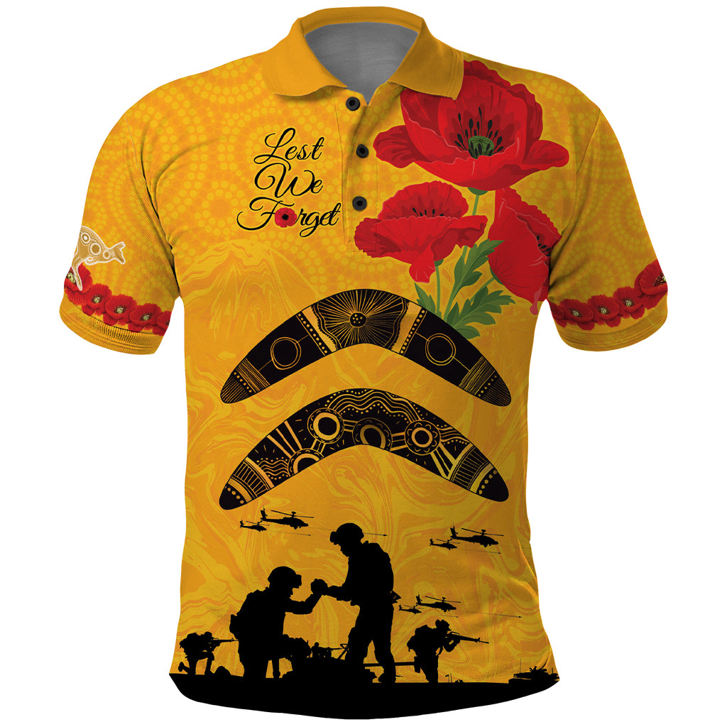Australia Matildas Soccer ANZAC Custom Polo Shirt Gallipoli Soldier With Aboriginal Dots Art LT9 - Vibe Hoodie Shop