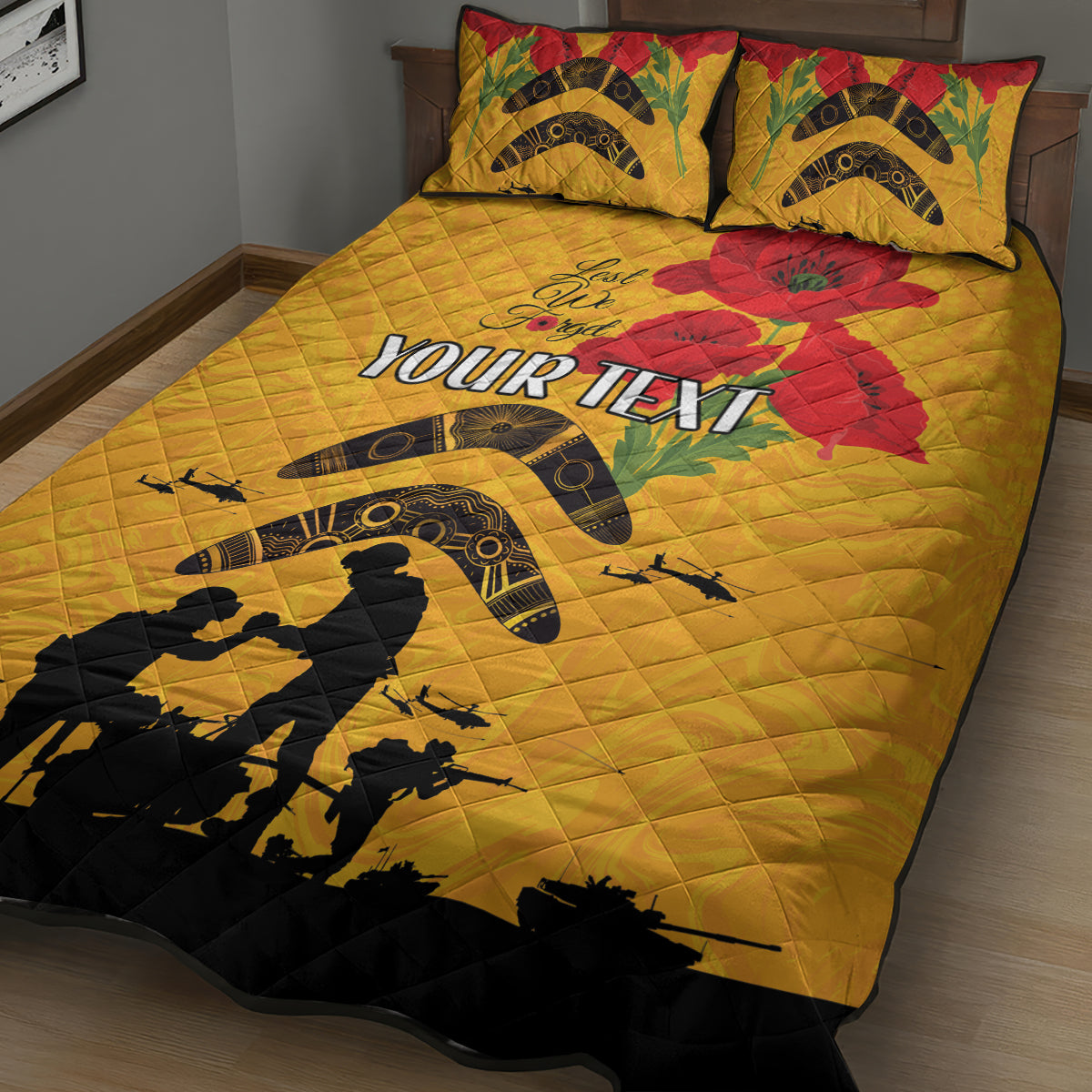 Australia Matildas Soccer ANZAC Custom Quilt Bed Set Gallipoli Soldier With Aboriginal Dots Art - Vibe Hoodie Shop