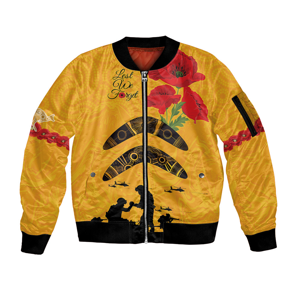 Australia Matildas Soccer ANZAC Custom Sleeve Zip Bomber Jacket Gallipoli Soldier With Aboriginal Dots Art