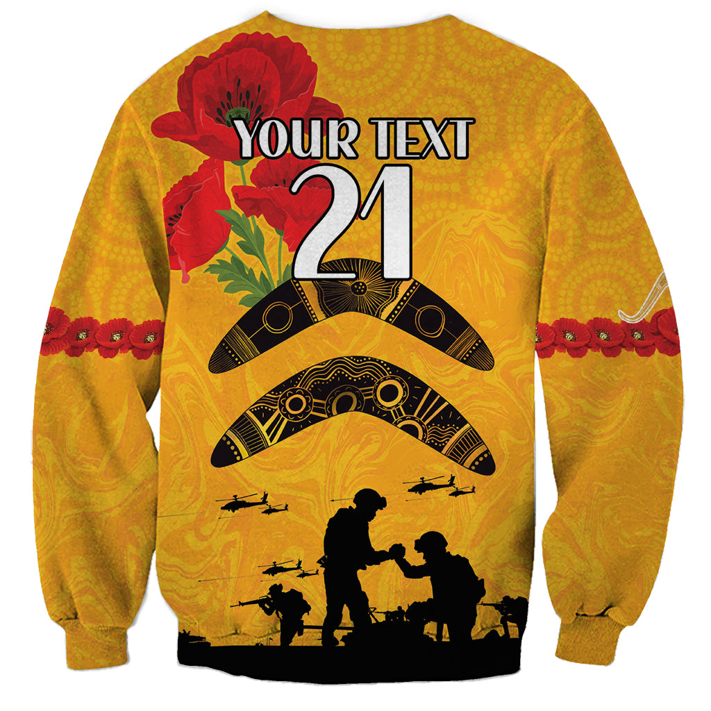 Australia Matildas Soccer ANZAC Custom Sweatshirt Gallipoli Soldier With Aboriginal Dots Art - Vibe Hoodie Shop