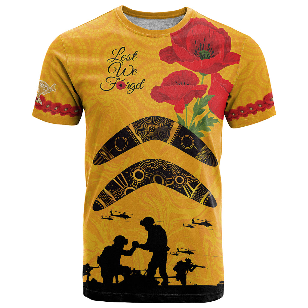 Australia Matildas Soccer ANZAC Custom T Shirt Gallipoli Soldier With Aboriginal Dots Art LT9 - Vibe Hoodie Shop