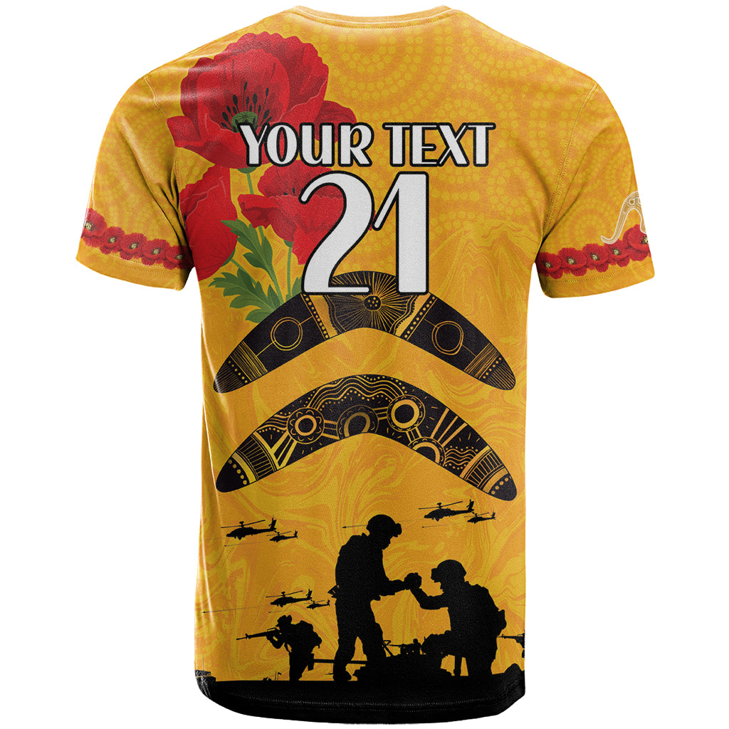 Australia Matildas Soccer ANZAC Custom T Shirt Gallipoli Soldier With Aboriginal Dots Art LT9 - Vibe Hoodie Shop