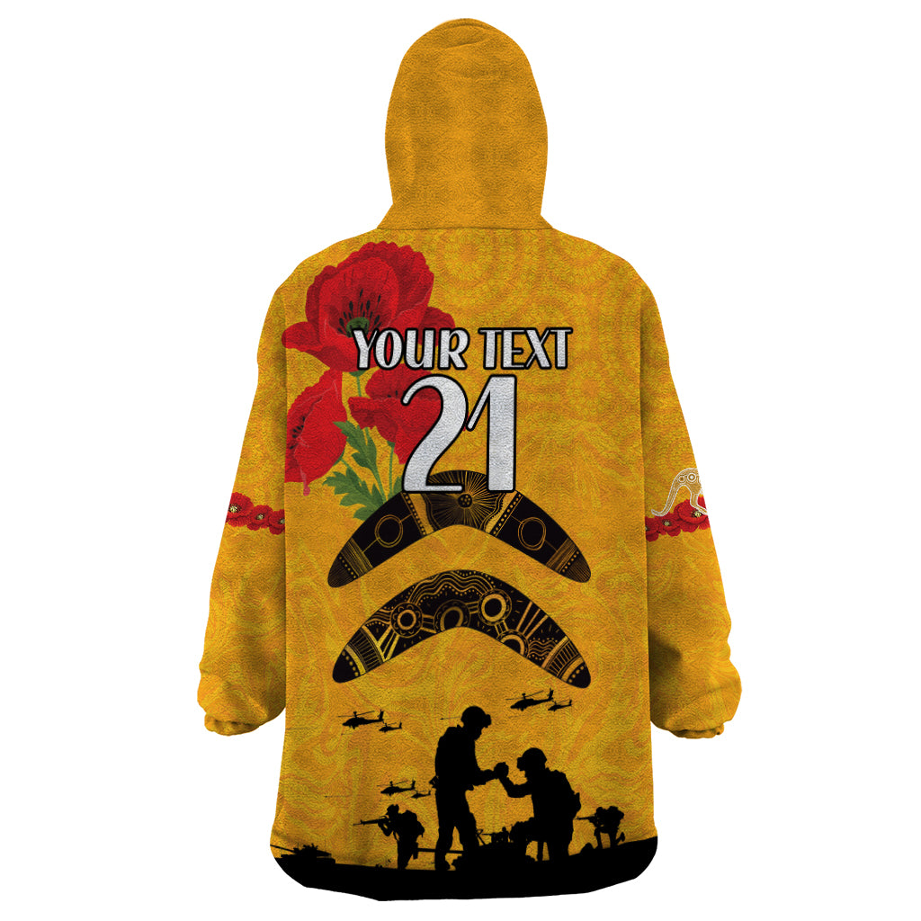 Australia Matildas Soccer ANZAC Custom Wearable Blanket Hoodie Gallipoli Soldier With Aboriginal Dots Art - Vibe Hoodie Shop