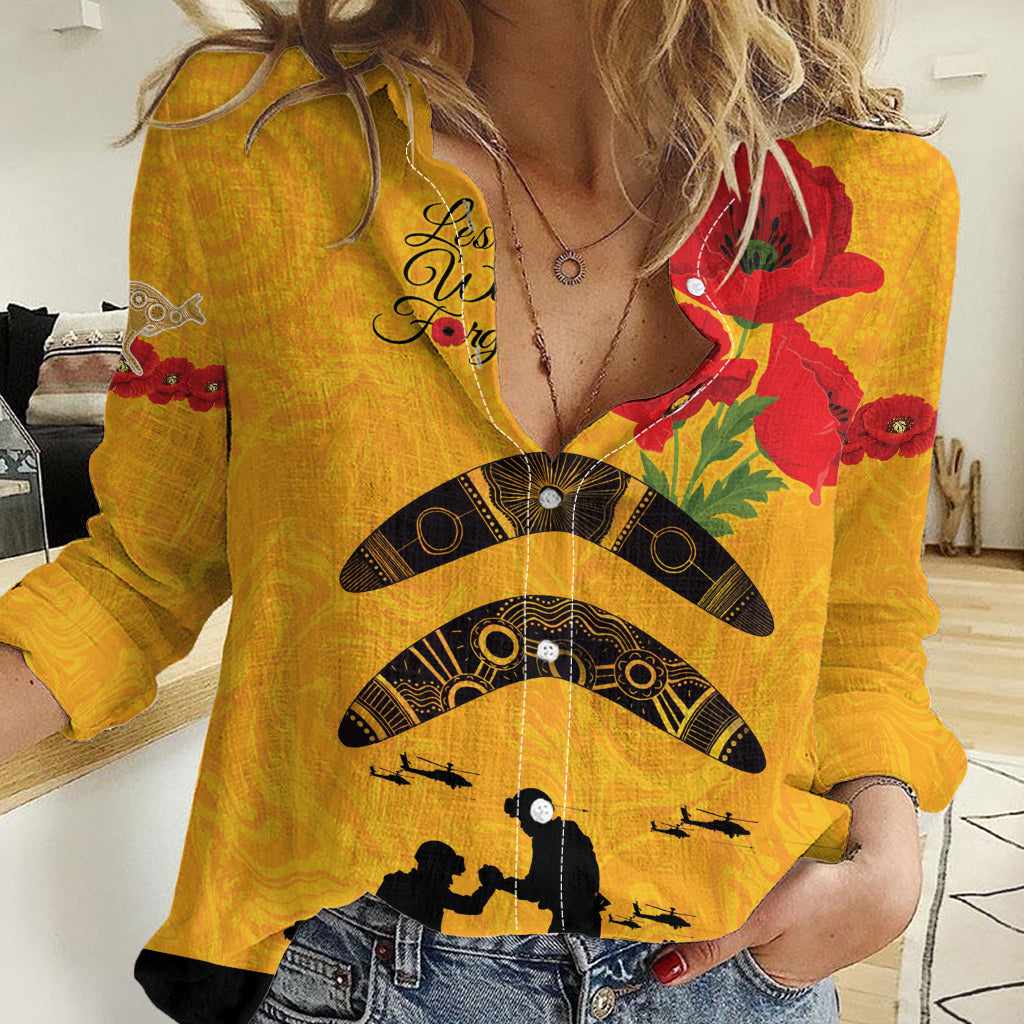 Australia Matildas Soccer ANZAC Custom Women Casual Shirt Gallipoli Soldier With Aboriginal Dots Art - Vibe Hoodie Shop