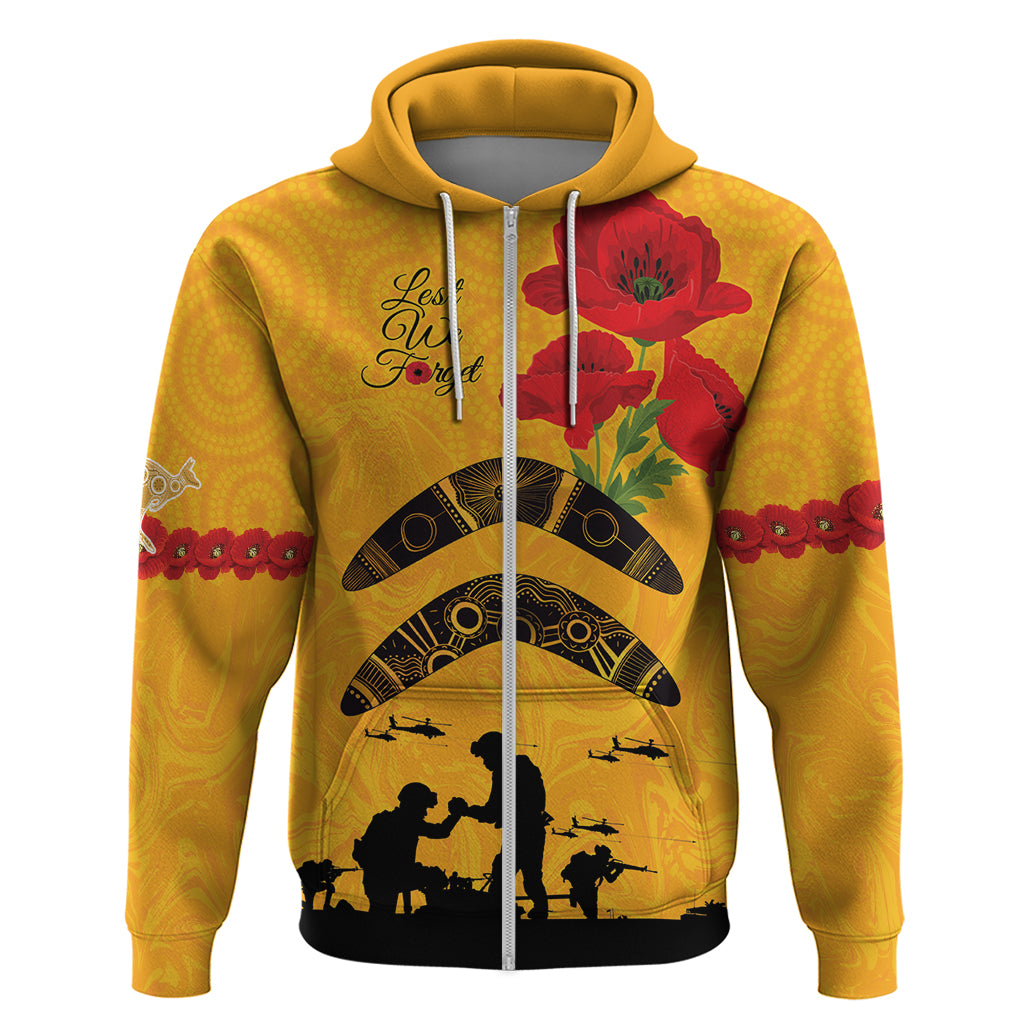 Australia Matildas Soccer ANZAC Custom Zip Hoodie Gallipoli Soldier With Aboriginal Dots Art - Vibe Hoodie Shop