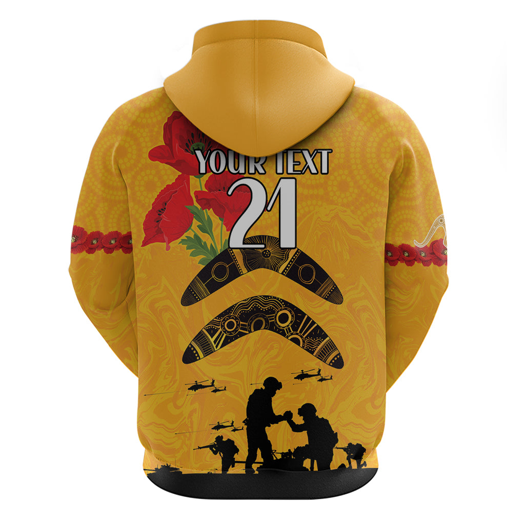 Australia Matildas Soccer ANZAC Custom Zip Hoodie Gallipoli Soldier With Aboriginal Dots Art - Vibe Hoodie Shop