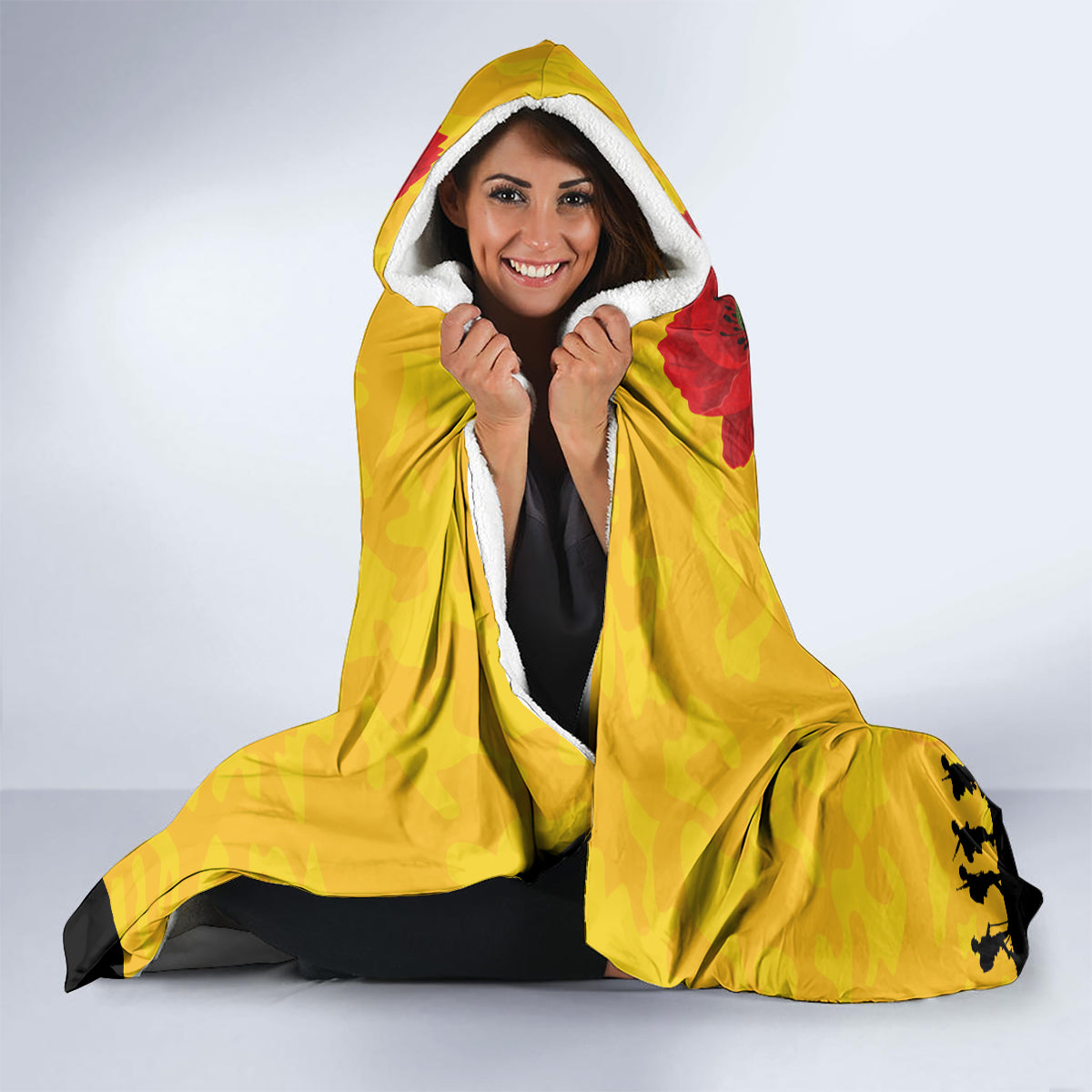 Australia Socceroos Soccer ANZAC Custom Hooded Blanket Gallipoli Soldier With Camouflage Art
