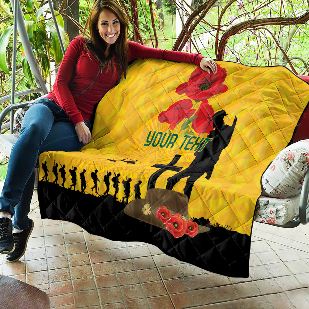 Australia Socceroos Soccer ANZAC Custom Quilt Gallipoli Soldier With Camouflage Art - Vibe Hoodie Shop