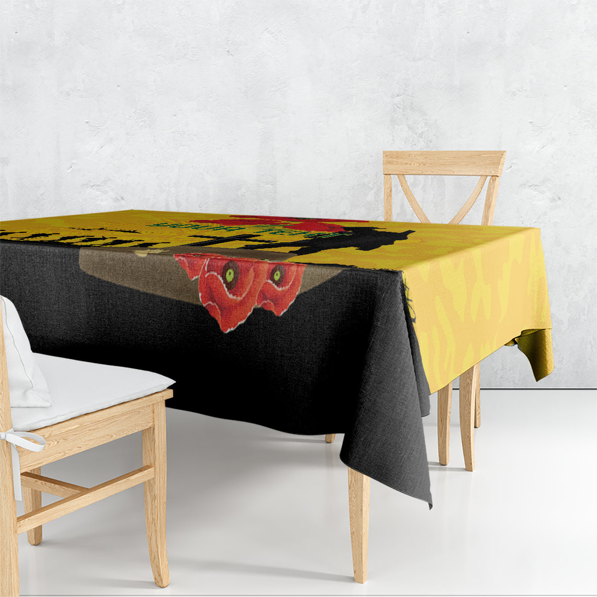 Australia Socceroos Soccer ANZAC Custom Tablecloth Gallipoli Soldier With Camouflage Art