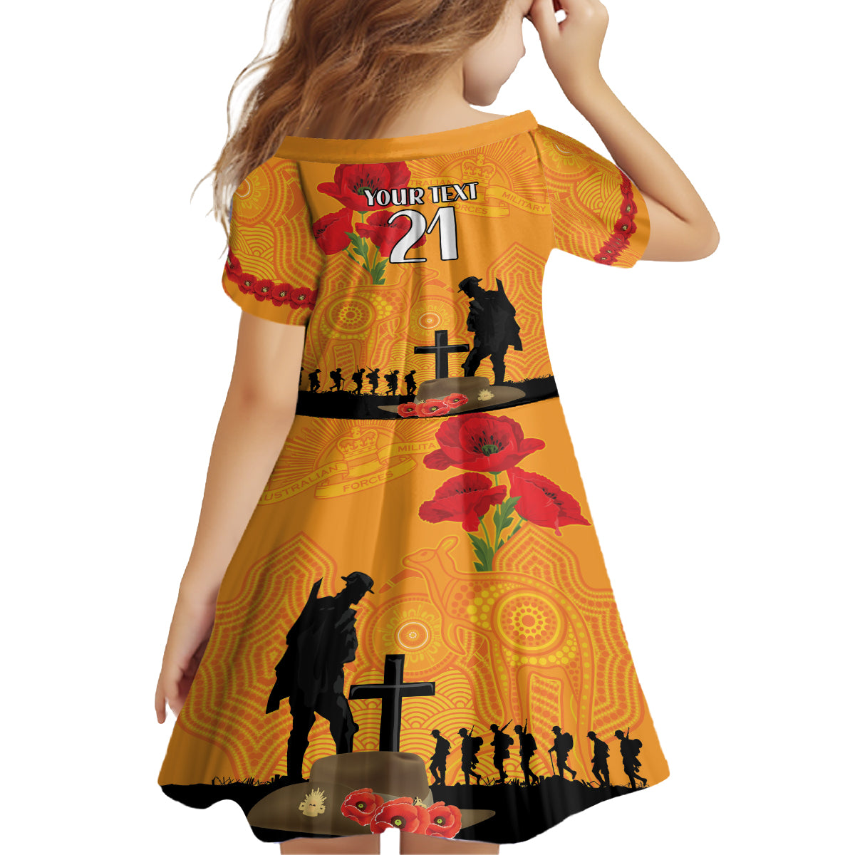 Australia Wallabies Rugby ANZAC Custom Family Matching Long Sleeve Bodycon Dress and Hawaiian Shirt Gallipoli Soldier With Aboriginal Dots Art