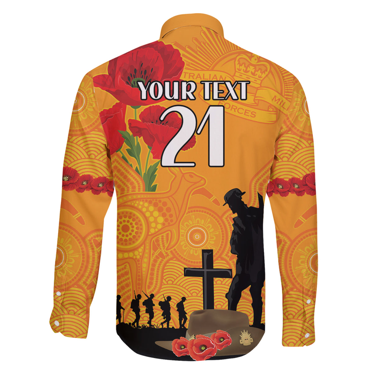 Australia Wallabies Rugby ANZAC Custom Family Matching Long Sleeve Bodycon Dress and Hawaiian Shirt Gallipoli Soldier With Aboriginal Dots Art