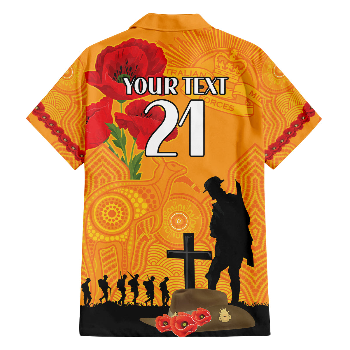 Australia Wallabies Rugby ANZAC Custom Family Matching Puletasi and Hawaiian Shirt Gallipoli Soldier With Aboriginal Dots Art