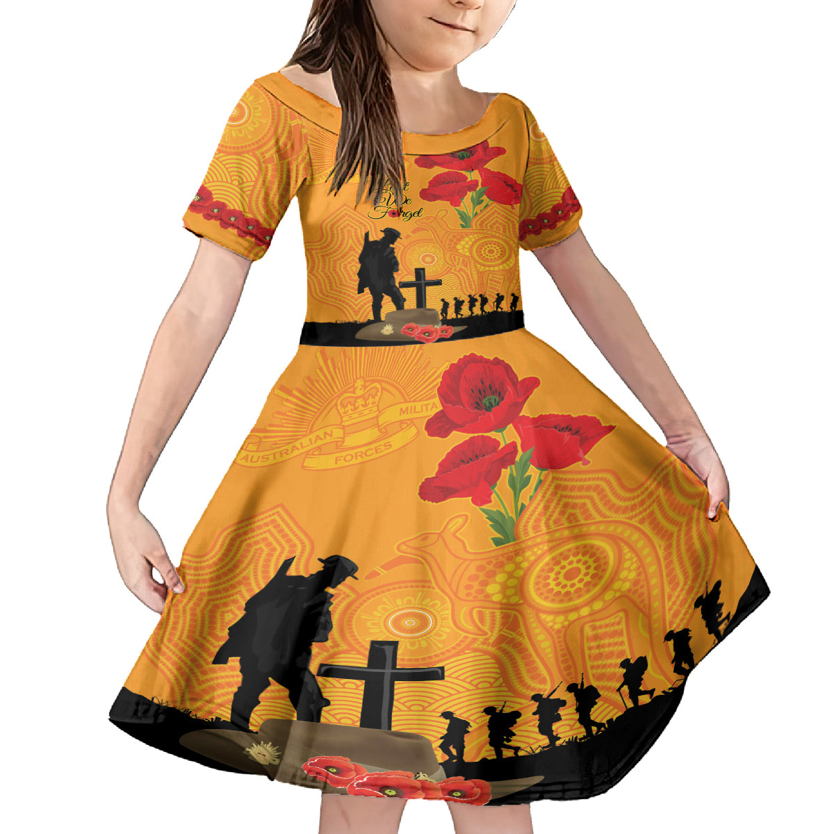 Australia Wallabies Rugby ANZAC Custom Family Matching Summer Maxi Dress and Hawaiian Shirt Gallipoli Soldier With Aboriginal Dots Art