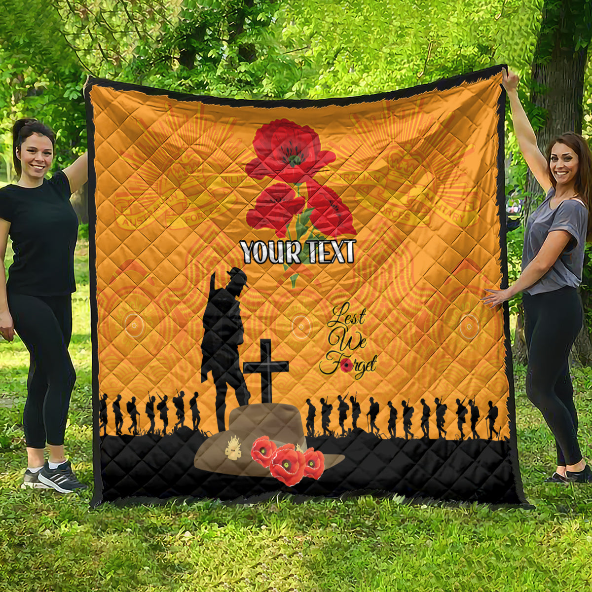 Australia Wallabies Rugby ANZAC Custom Quilt Gallipoli Soldier With Aboriginal Dots Art - Vibe Hoodie Shop