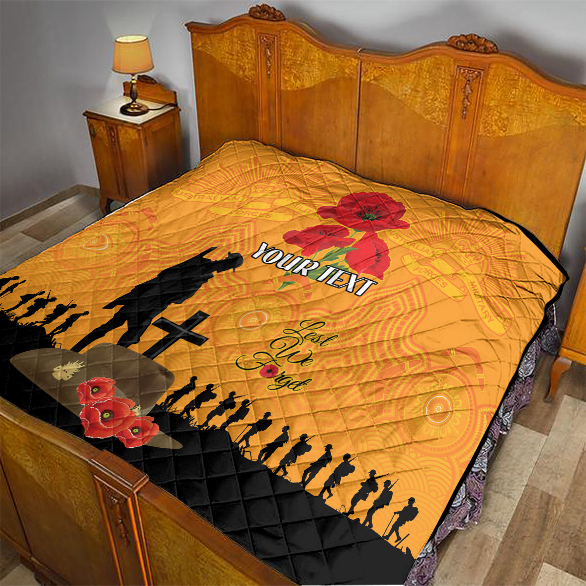 Australia Wallabies Rugby ANZAC Custom Quilt Gallipoli Soldier With Aboriginal Dots Art - Vibe Hoodie Shop