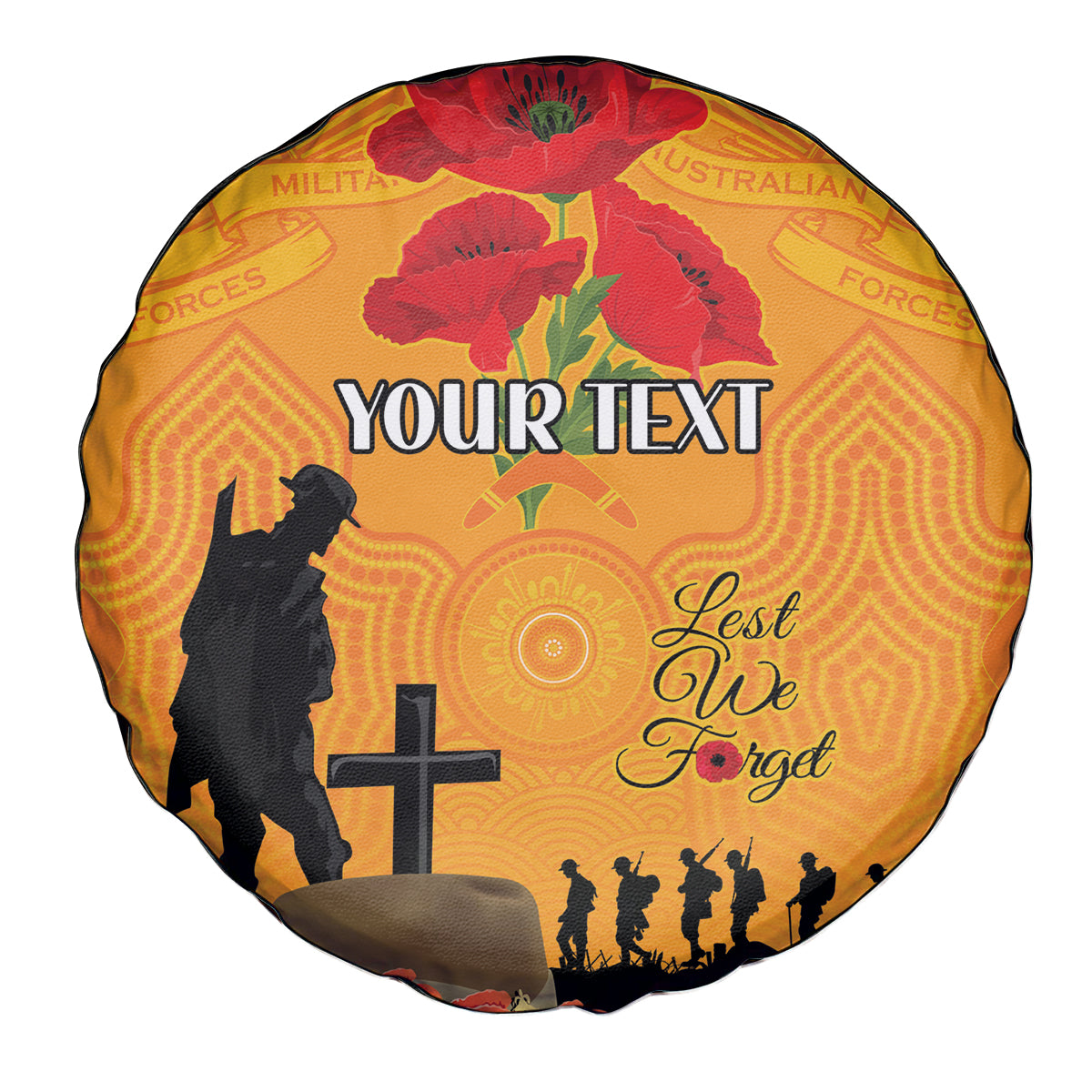 Australia Wallabies Rugby ANZAC Custom Spare Tire Cover Gallipoli Soldier With Aboriginal Dots Art - Vibe Hoodie Shop