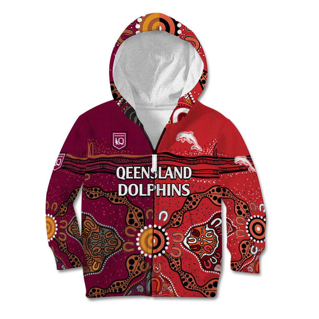 nrl-dolphins-combine-queensland-origin-kid-hoodie-aboriginal-2023