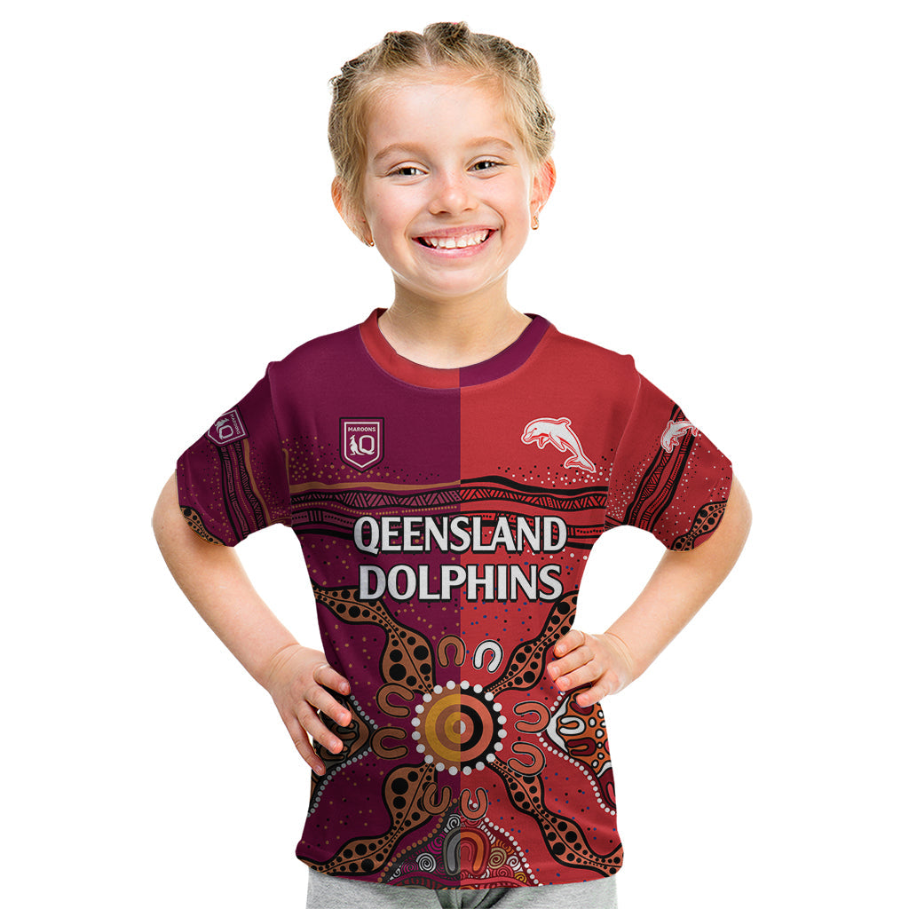 nrl-dolphins-combine-queensland-origin-kid-t-shirt-aboriginal-2023