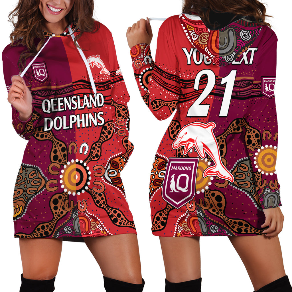 custom-text-and-number-nrl-dolphins-combine-queensland-origin-hoodie-dress-aboriginal-2023