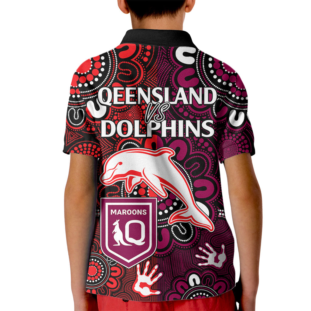 nrl-dolphins-combine-queensland-origin-kid-polo-shirt-indigenous-aboriginal-style