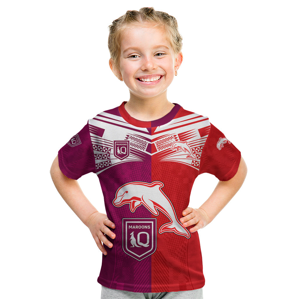 nrl-dolphins-combine-queensland-origin-kid-t-shirt-sporty-style-2023