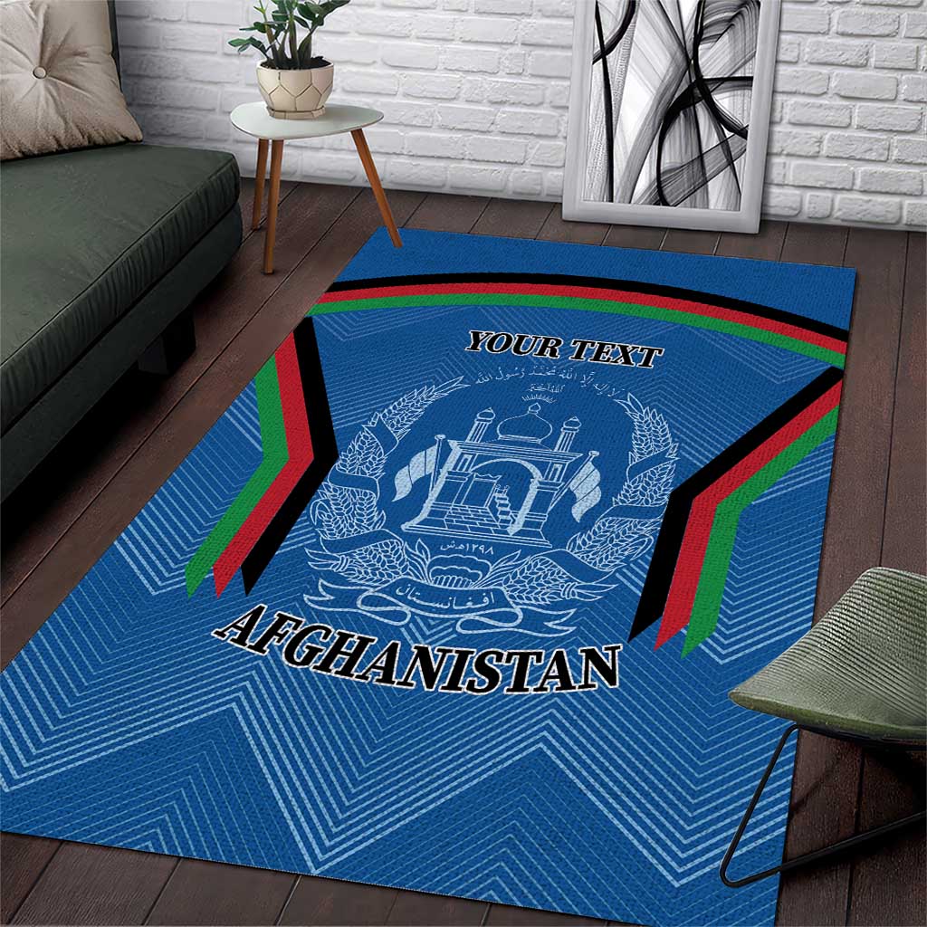 Custom Afghanistan Cricket Area Rug Afghan Coat Of Arm with Special Flag - Vibe Hoodie Shop