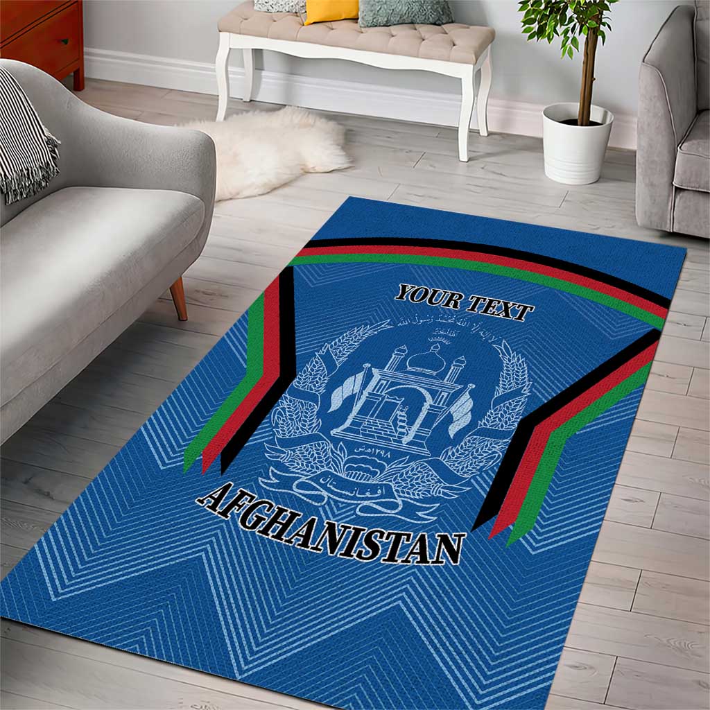 Custom Afghanistan Cricket Area Rug Afghan Coat Of Arm with Special Flag - Vibe Hoodie Shop