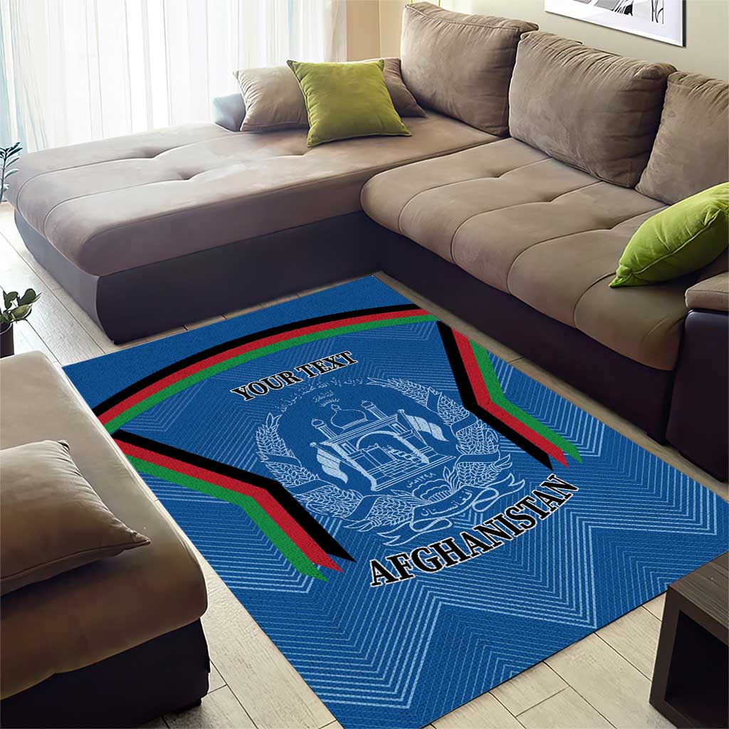 Custom Afghanistan Cricket Area Rug Afghan Coat Of Arm with Special Flag - Vibe Hoodie Shop