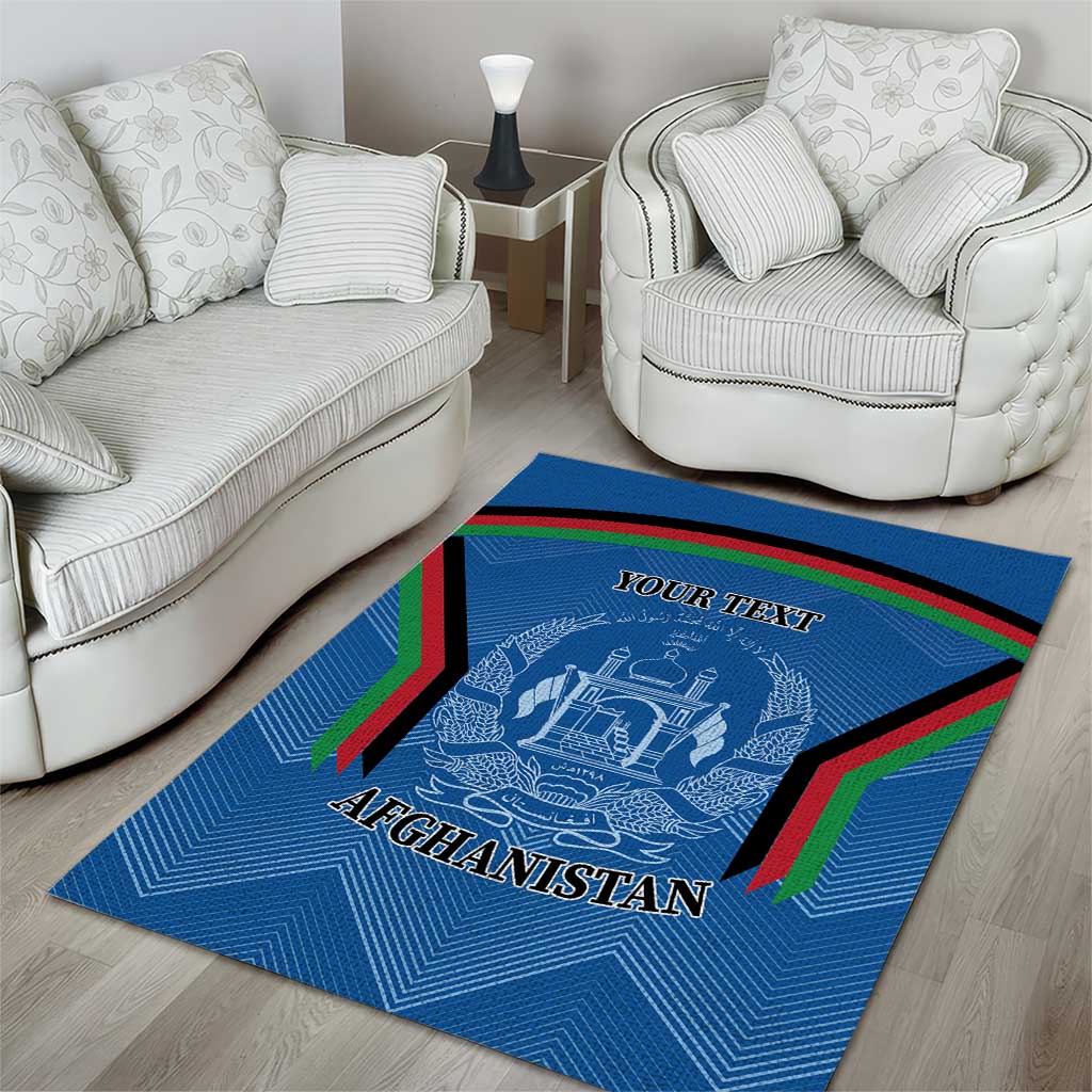 Custom Afghanistan Cricket Area Rug Afghan Coat Of Arm with Special Flag - Vibe Hoodie Shop