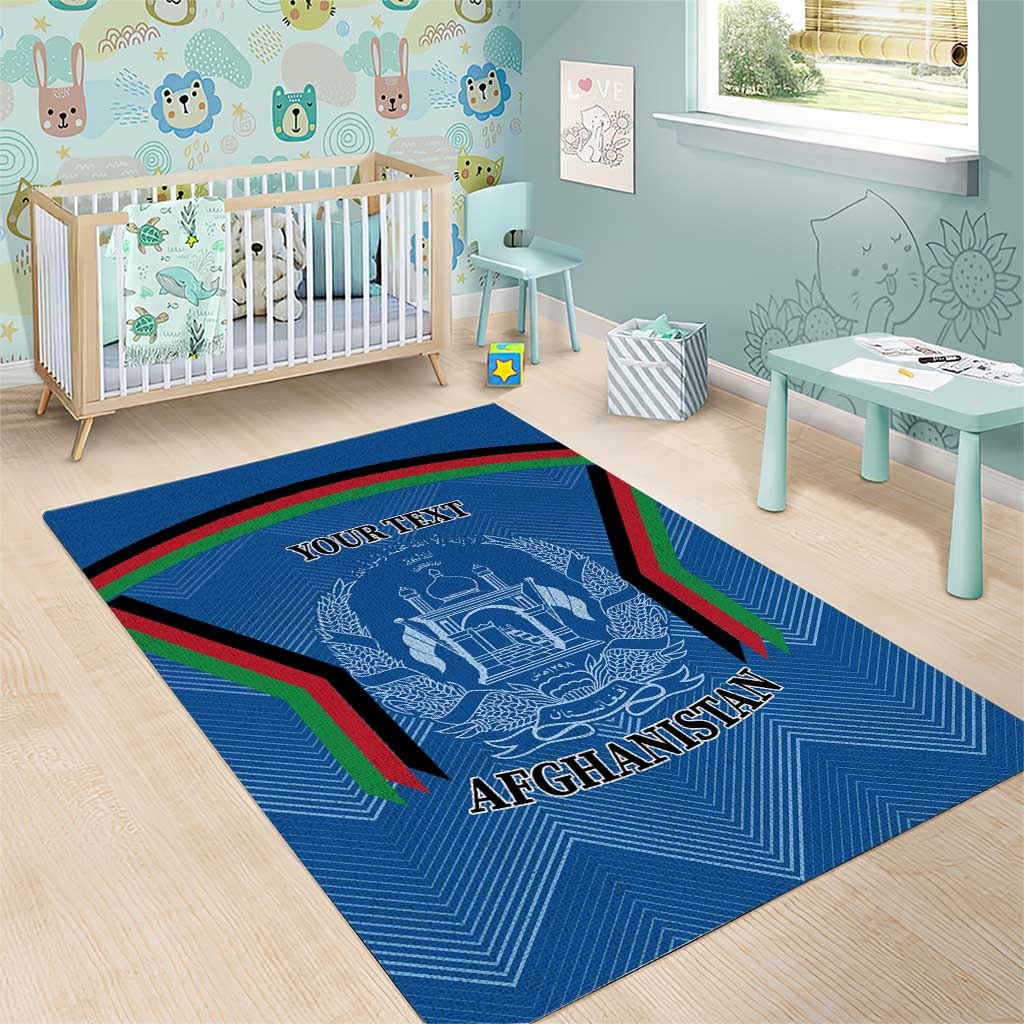 Custom Afghanistan Cricket Area Rug Afghan Coat Of Arm with Special Flag - Vibe Hoodie Shop