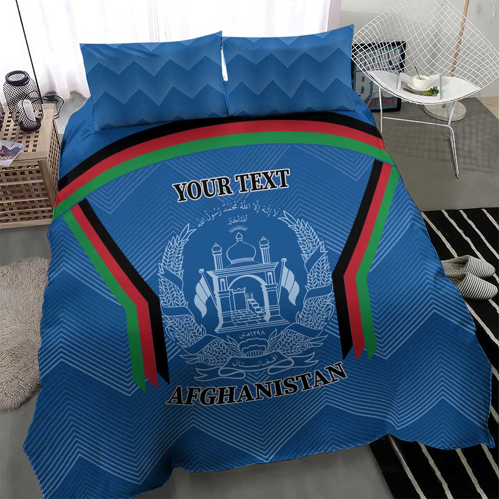 Custom Afghanistan Cricket Bedding Set Afghan Coat Of Arm with Special Flag - Vibe Hoodie Shop