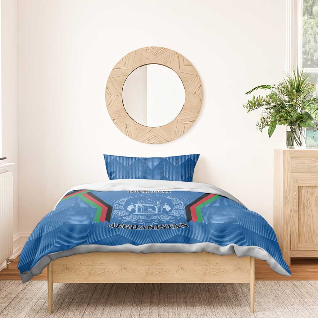 Custom Afghanistan Cricket Bedding Set Afghan Coat Of Arm with Special Flag - Vibe Hoodie Shop