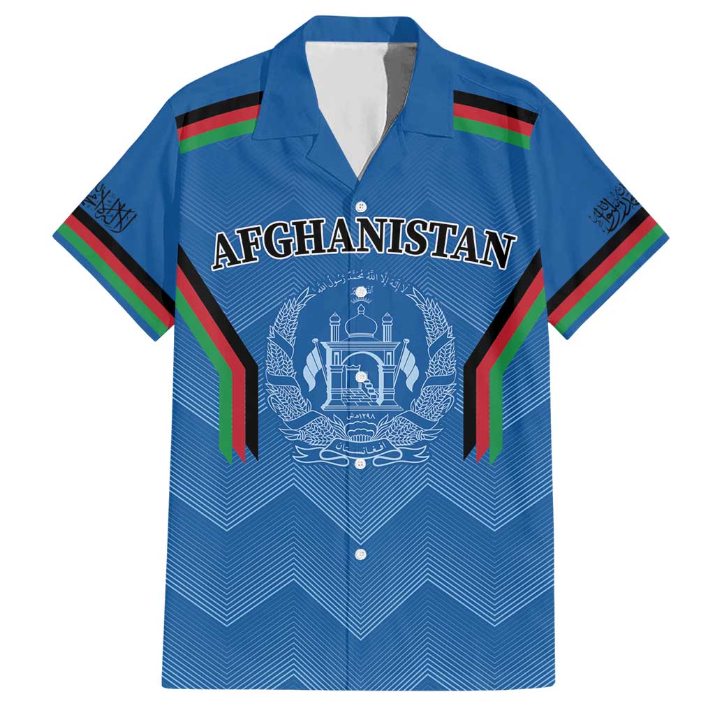 Custom Afghanistan Cricket Hawaiian Shirt Afghan Coat Of Arm with Special Flag - Vibe Hoodie Shop