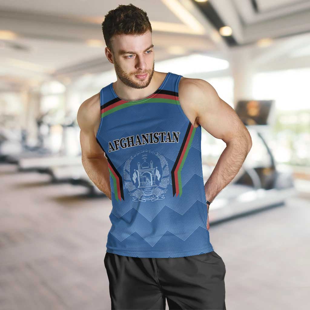 Custom Afghanistan Cricket Men Tank Top Afghan Coat Of Arm with Special Flag - Vibe Hoodie Shop
