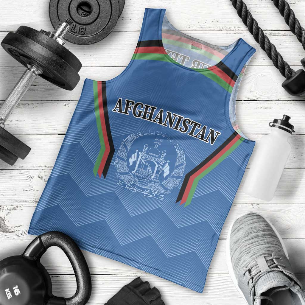 Custom Afghanistan Cricket Men Tank Top Afghan Coat Of Arm with Special Flag - Vibe Hoodie Shop