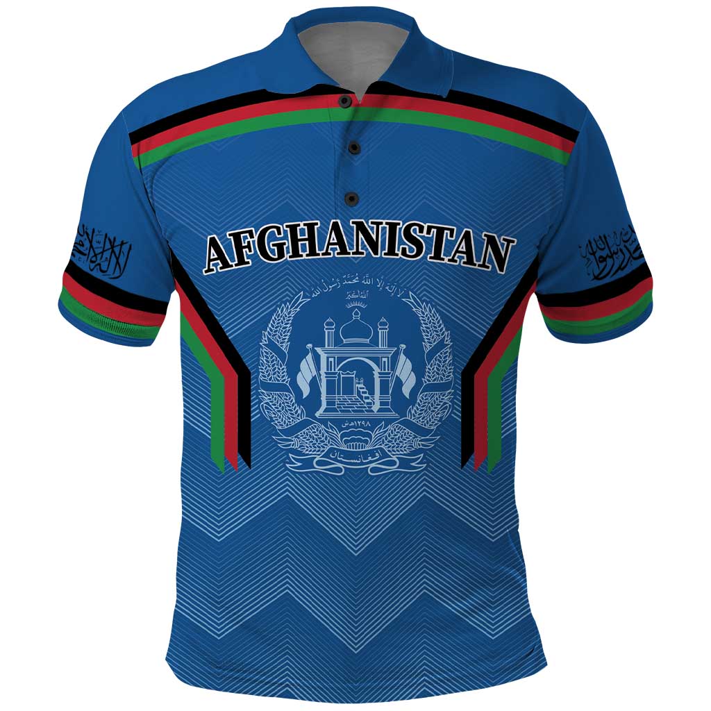 Custom Afghanistan Cricket Polo Shirt Afghan Coat Of Arm with Special Flag LT9 - Vibe Hoodie Shop