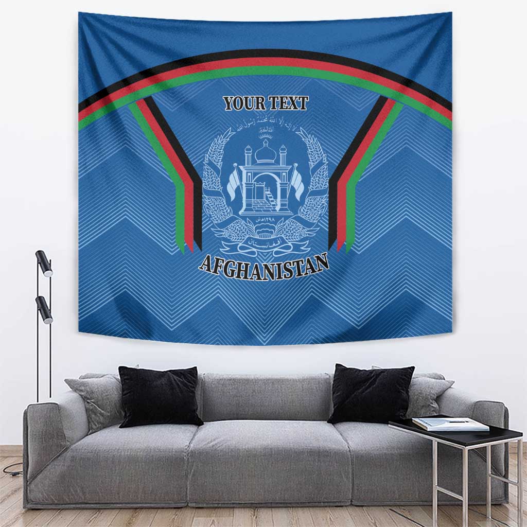 Custom Afghanistan Cricket Tapestry Afghan Coat Of Arm with Special Flag - Vibe Hoodie Shop