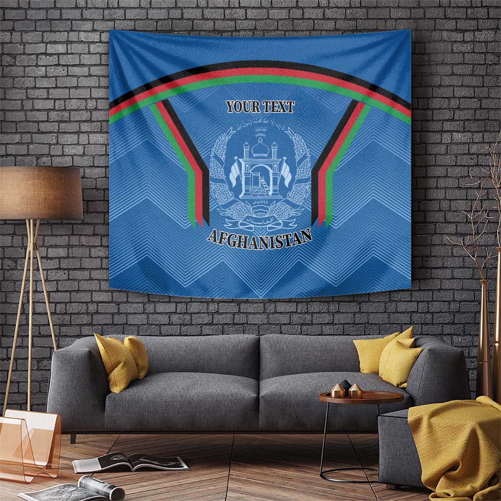 Custom Afghanistan Cricket Tapestry Afghan Coat Of Arm with Special Flag - Vibe Hoodie Shop