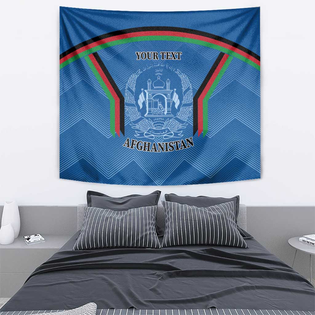 Custom Afghanistan Cricket Tapestry Afghan Coat Of Arm with Special Flag - Vibe Hoodie Shop