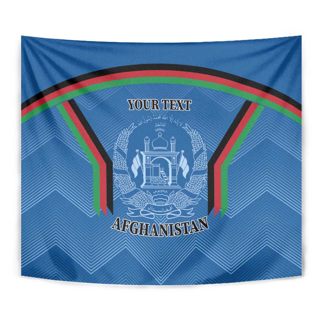 Custom Afghanistan Cricket Tapestry Afghan Coat Of Arm with Special Flag - Vibe Hoodie Shop