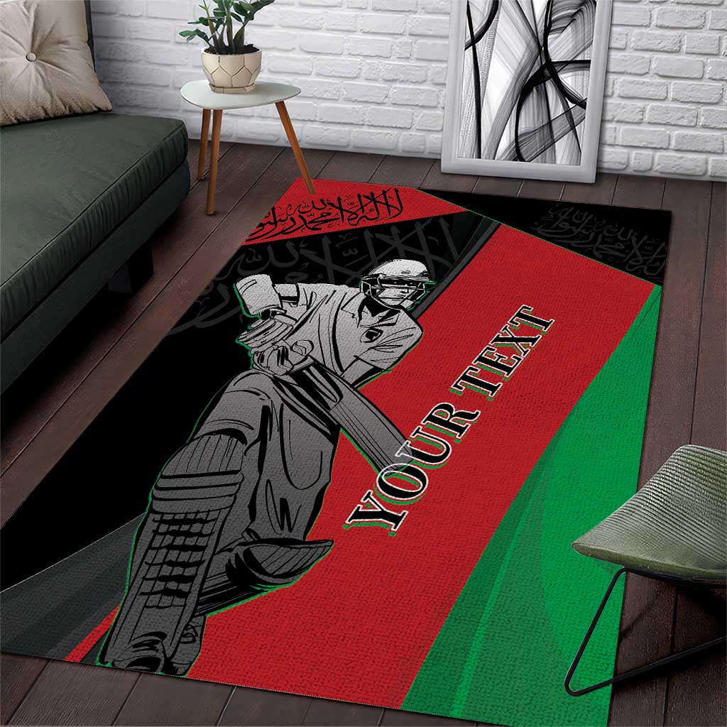 Custom Afghanistan Cricket Area Rug Sporty Version - Vibe Hoodie Shop