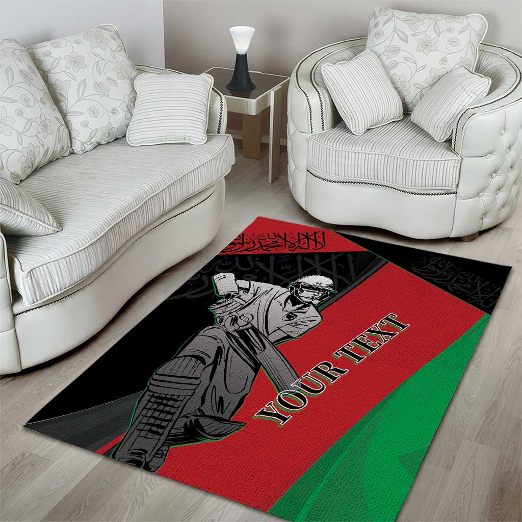 Custom Afghanistan Cricket Area Rug Sporty Version - Vibe Hoodie Shop