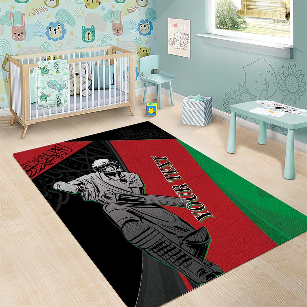 Custom Afghanistan Cricket Area Rug Sporty Version - Vibe Hoodie Shop