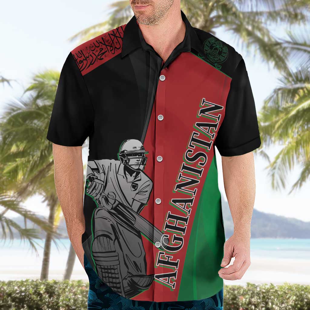 Custom Afghanistan Cricket Hawaiian Shirt Sporty Version - Vibe Hoodie Shop