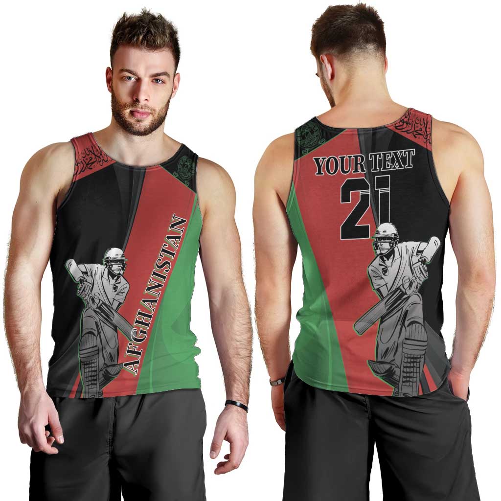 Custom Afghanistan Cricket Men Tank Top Sporty Version - Vibe Hoodie Shop