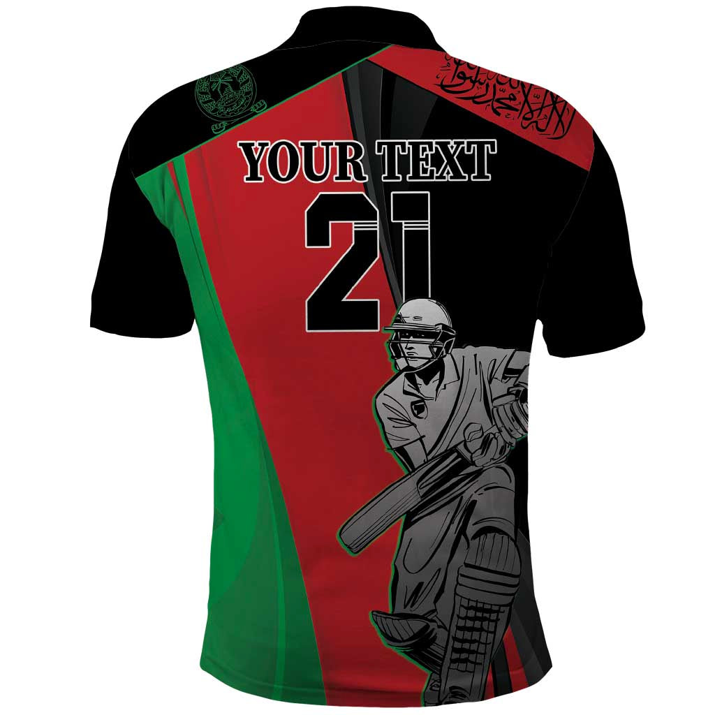 Custom Afghanistan Cricket Polo Shirt Sporty Version LT9 - Vibe Hoodie Shop